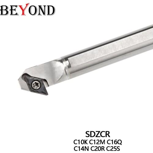 BEYOND Lathe High Speed Tungsten Steel SDZCR Internal Boring Turning Tool Bar C10K C12M C14N C16Q C20R C25S Carbide CNC