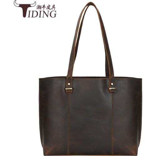 Woman Casual Tote Hand Bags Genuine Leather 2021 Lady Fashion Vintage Large Simple Shoulder Handbags Female