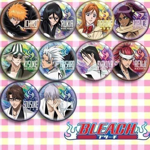 1pc Bleach death anime badges 58 mm ichigo Orihime Uryuu badges acrylic brooch Broche