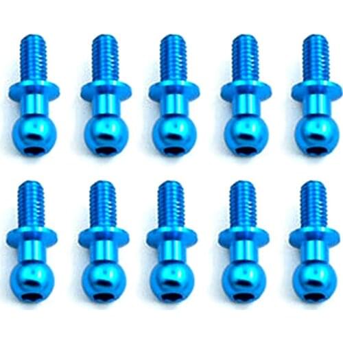 10pcs Universal Tie Rod Ball Head Shock Absorber M3 Screw Ball For Tamiya TT01 TT02 Sakura D5 1/10 RC Drift Car Repair Replace