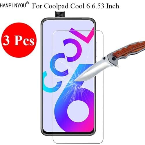 3 Pcs/Lot New 9H 2.5D Tempered Glass Screen Protector For Coolpad Cool 6 Cool6 6.53" Protective Film + Clean Tools