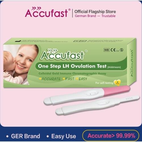 ACCUFAST 5pcs/10pcs LH Ovulation Test Midstream Wholesale Retail Ovulation Test Kits Private Disposable Ovulation Test Midstream