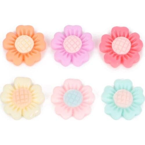 50Pcs 14mm Mixed Resin Flatback Embellishment Cabochon Cute Decoration Scrapbooking Diy Craft Supplies Accessories Planar Resin