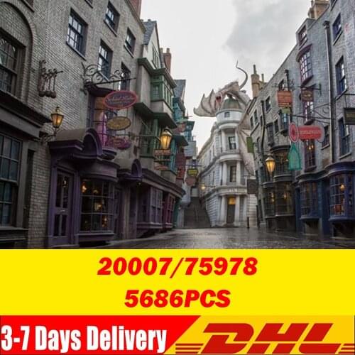 5544pcs Diagoned Alley Building Blocks Kits Bricks Movies Series House Model Compatible 75978 Toys for Children Birthday Gifts