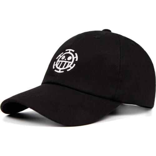 Trafalgar Law pirate LOGO dad hat One Piece Anime 100% Cotton embroidery Baseball Cap Snapback Unisex outdoor leisure caps