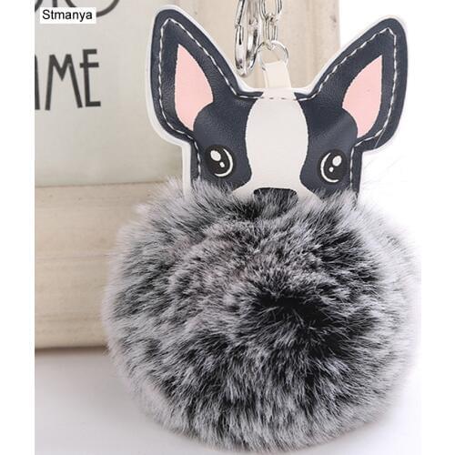 New Women Frosted Hairball Dog Pendant Top Quality Car Key Ring Business Fashion Accessories Hot Men Best gift Jewelry K2053