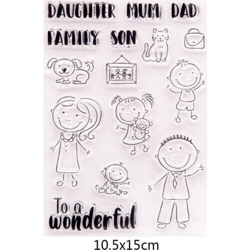 Boy Girl Silicone Clear Seal Stamp DIY Scrapbooking Embossing Photo Album Decor