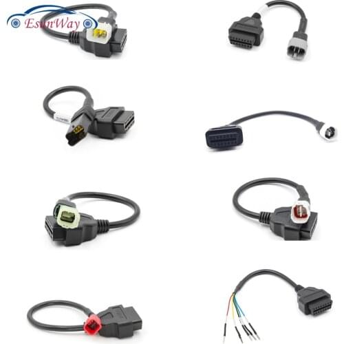 For Motorcycle OBD2 Connector For YAMAHA 3pin 4pin 6pin For HONDA/KTM/SUZUKI/DUCADI/KAWASAKI Moto OBD Extension cable