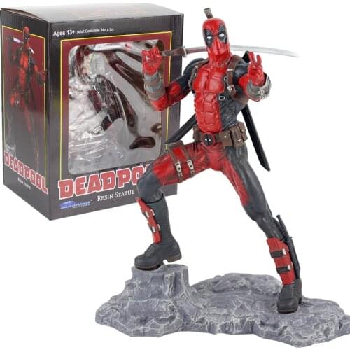 Deadpool Figure Toy Deadpool with Sword Resin Statue X-Men Wade Winston Wilson Collectible Model Doll
