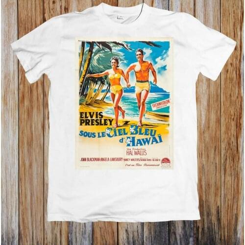 Elvis Presley 60s Blue Hawaii Movie Poster Unisex T Shirt Short Sleeve T-Shirt Free Shipping