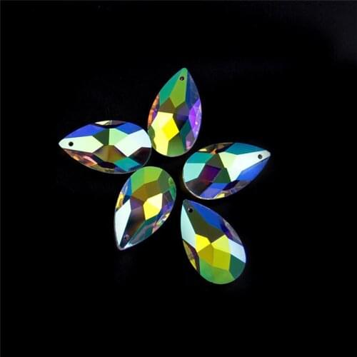 20pcs/Lot Crystal AB Color 50mm Crystal Chandelier Pendants Glass Curtain Prism Parts For Chandelier Suspension