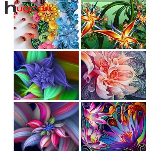 Huacan Diamond Painting Kit Flower Diy Diamond Embroidery Sale Abstract Mosaic Cross Stitch Handmade Gift
