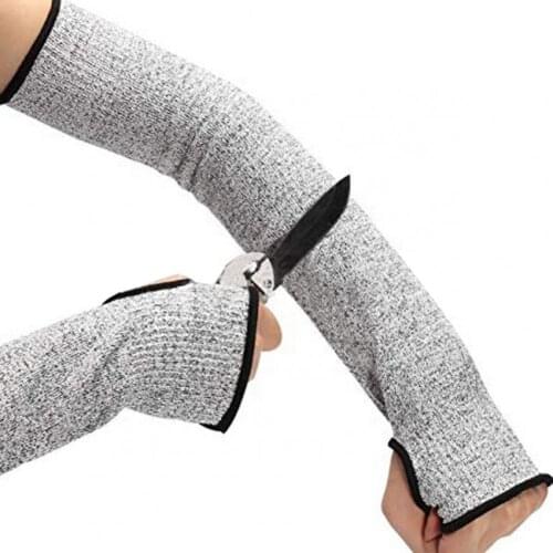 Anti-cut Sleeve Wear-resistant Level 5 Sleeve Open Finger Style Arm Protection Cover Industrial Arm Sleeve Safety