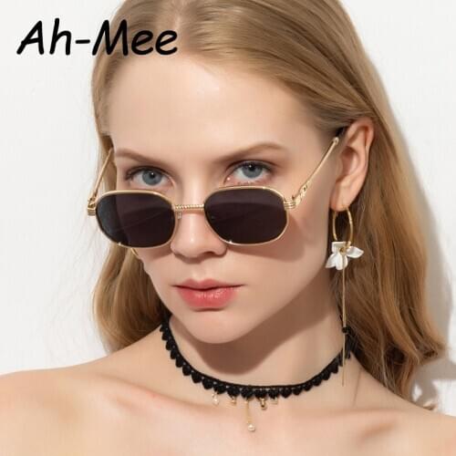 Fashion Square Sunglasses Women Retro Men Black Gold Metal Unisex Sun Glasses Trendy Classic Style Punk Gradient Shade UV400