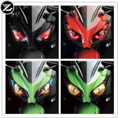 Motorcycle sticker body headlight protection modification sticker lens sticker for Kawasaki ninja 250 ninja 300 ZX636 ZX-6R