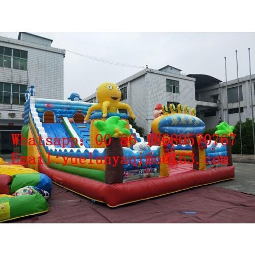 Factory direct inflatable slides, pool slides, trampolines, obstacle courses, Sea World slides, for sale BYS528