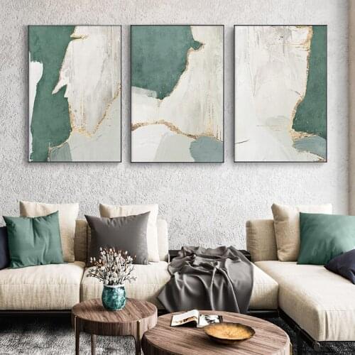 Nordic Canvas Painting Wall Pictures Home Decor Scandinavian Modern Abstract Color Block Poster Print for Living Room Bedroom