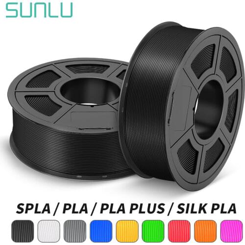 SUNLU PLA Plus 3D Printer Filament PLA 1.75mm Rainbow 1KG 2.2LBS Per Roll More Toughness Non-Toxic Fast Shipping SILK