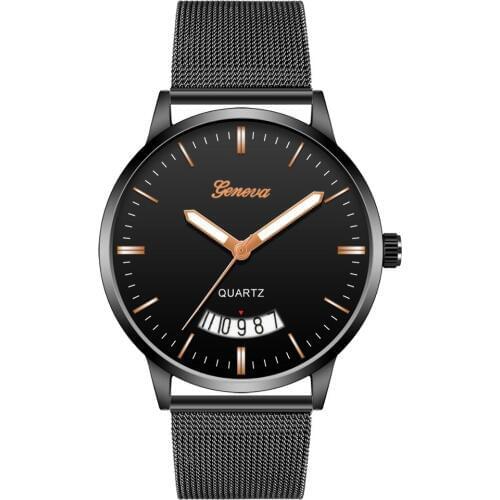 2019 New Fashionable Mens Simple Business Calendar With Quartz Wrist Watch