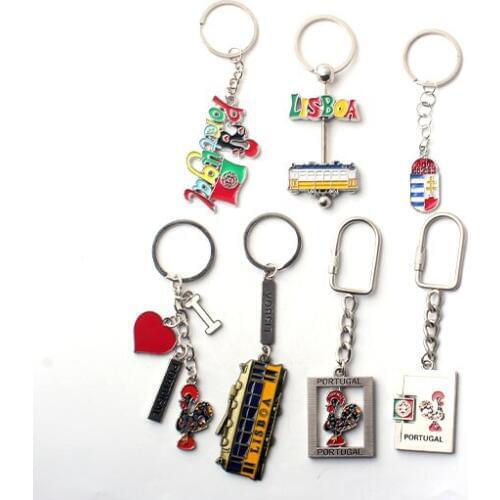 New Fashion metal keychain lisboa portgual Souvenir keyring cute giftCraft Home Decor
