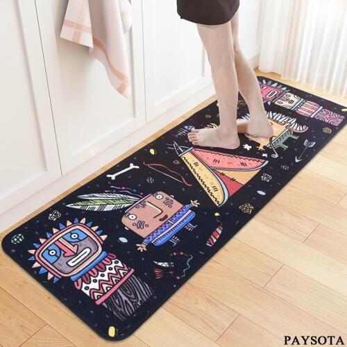 PAYSOTA Creative Carpet Tribal Civilization Bedroom Home Non-slip Kitchen Mat