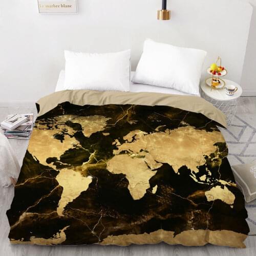 1 PCS 3D Printed Map Continental Plate Duvet Cover 220x240 Size Printing NO Pillowcases And NO Sheets Home Textiles Comforter