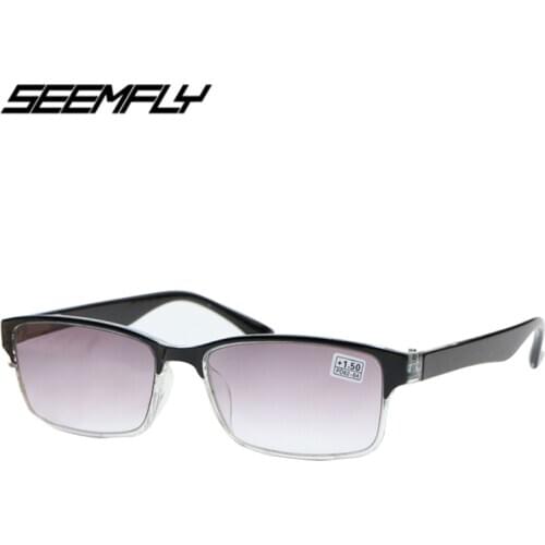Seemfly Reading Reading Sun Glasses Men Women Square Presbyopia Sunglasses Gradient Color Lens Eyewear With +1.0 1.5 2.0 2.5 3.5