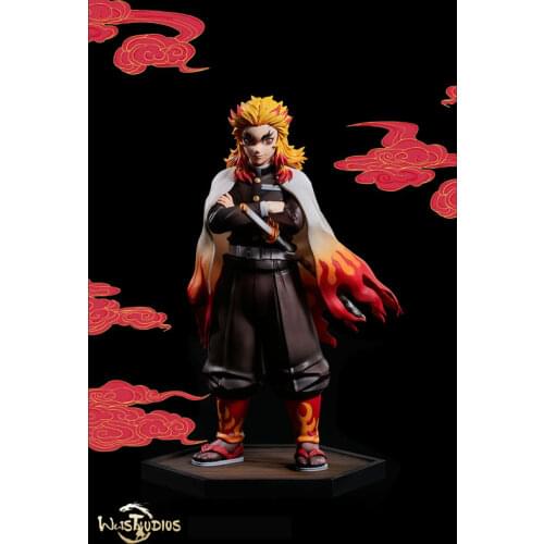 Presale Demon Slayers Blade GK WW Studios Flame Pillar Purgatory Apricot Shouro Limited Statue Figure Model Size:25cm