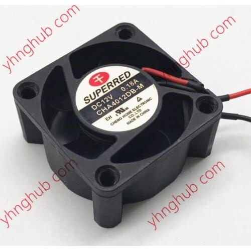 Superred CHA4012DB-M DC 12V 0.18A 40x40x20mm 2-Wire Server Cooling Fan