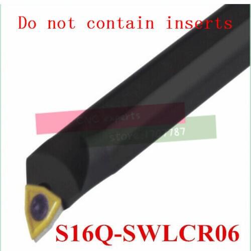S16Q-SWLCR06 Lathe Tools16mm ,Lathe Machine Turning Tools Set Indexable CNC Internal Turning Tool Boring Bar Type SWLCR/L