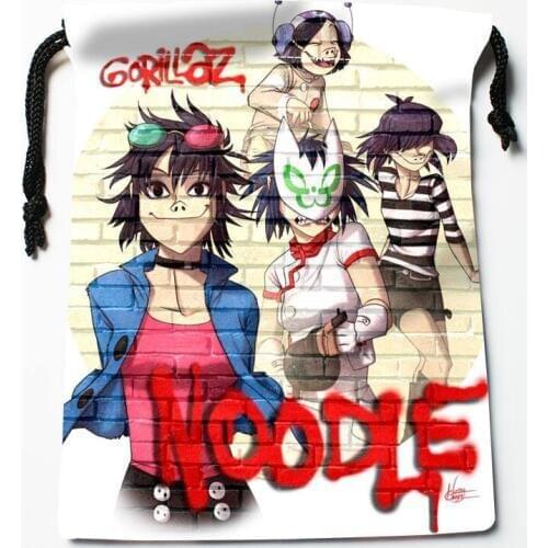 High quality Custom Gorillaz printing storage bag drawstring bag gift Satin bags 18*22cm Compression Type Bags