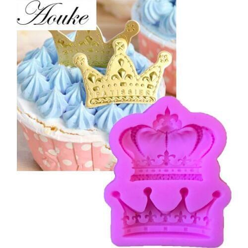 1PCS Crown Shape 3D Fondant Chocolate Silicone Molds Decorating Cake Moulds for Cakes Baking Accessories Tools G196