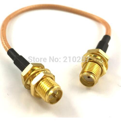1pcs Sma Female to Rp-Sma Female Connector Jumper Cable RG316 15cm