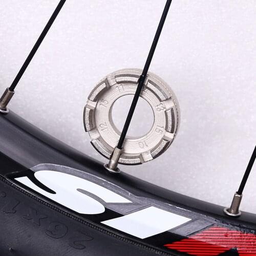 1PCS Bicycle Spoke Nipple Wrench 8 Way Groove Bike Wheel Rim Adjuster Spanner Galvanized Repair Service Tool Bicycle Accessory