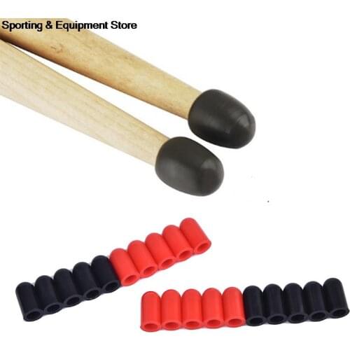 10Pcs Silicone Drum Stick Head Sleeve Drumstick Rubber Case Cover Accessories