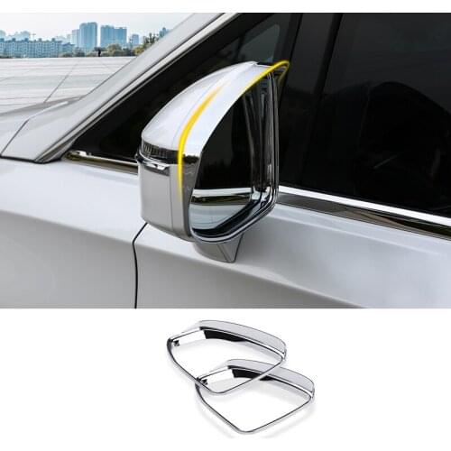 For Buick Regal 2017-2021 ABS Chrome Rear View Mirror Rain Eyebrow Trim 2PC Car Styling Accessories