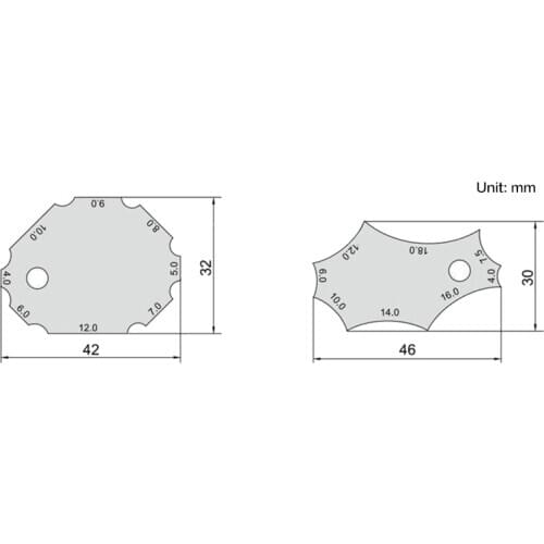 2Pcs Fillet Weld Gauge Welding Gauge Key Tee Joint Welding Gauge Measure Right Angle Weld Gauge TSH Shop