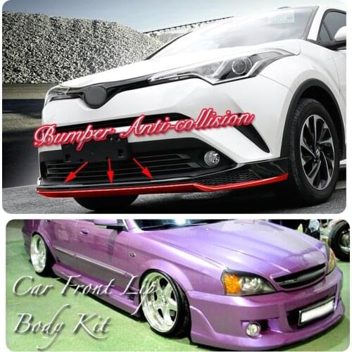 Car Bumper Lip Front Spoiler Skirt Deflector For Suzuki Verona Tune Car Modified Body Kit VIP Hella Flush Lips