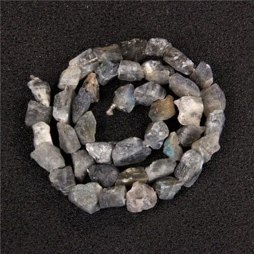 7-11MM Irregular Original Stone Beads Raw Natural Labradorite Nugget Beads Rough Minerals Loose Beads for DIY Jewelry Making