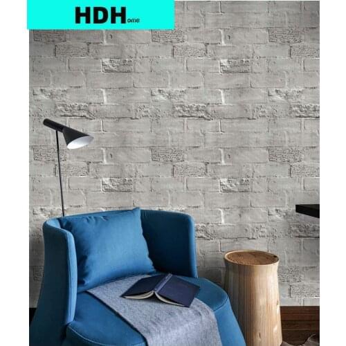 Grey Brick Peel and Stick Wallpaper Self-Adhesive Faux Brick Wall Paper Removable Grey Brick Wallpaper Brick Contact Paper Film