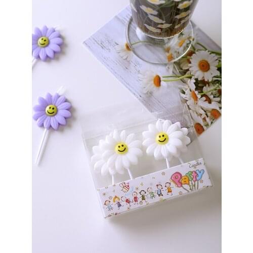 Korean ins style chrysanthemum candle small daisy creative