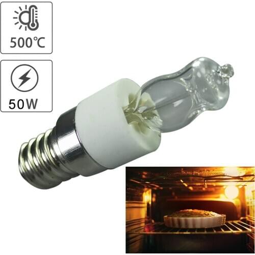 E14 50W Oven Light Bulb High Temperature Resistant Safe Halogen Lamp Dryer Microwave Bulb Life To 2000H Home Lighting Lamp