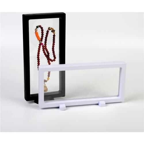 PET Membrane Jewelry Ring Pendant Display Stand Packaging Box Protect Jewellery & Stones Floating Presentation Case