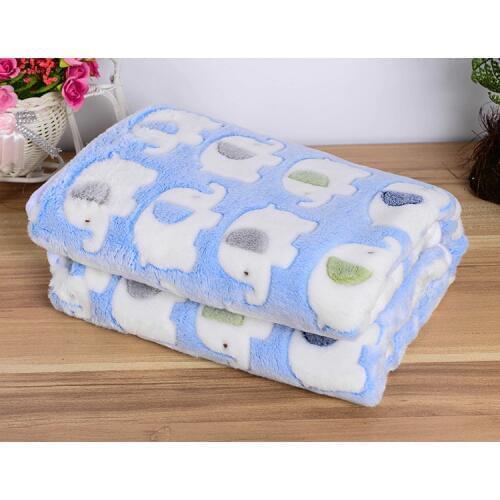 Soft Classical Baby Kids Blanket Throw Couverture Elephant Fleece Pink blue Cartoon Rabbit Plaids Cobertor Children 75*100cmcm