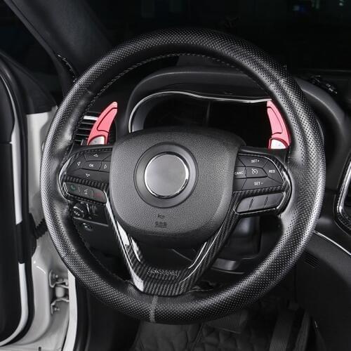 ABS Chrome/Carbon fiber Steering Wheel Cover Trim Stickers for Jeep Grand Cherokee 2014 2015 2016 2017 2018 internal Accessories