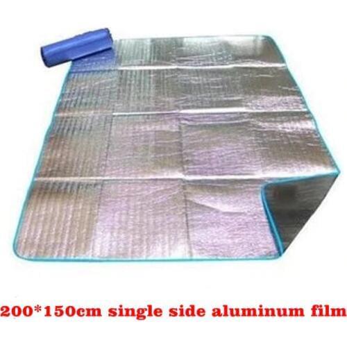 200*150cm,200*200cm,300*300cm single side aluminum film damp proof pad, large aluminum foil cushion, outdoor camping tent picnic