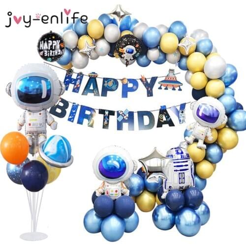 7tube Outer Space Party Astronaut Planet Balloon Stand globos Holder for Starry sky theme birthday party Decoration Boy Ballon