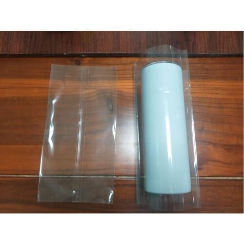 SUB135260 Transparent Sublimation Shrink Wrap Heat Transfer Printing PET Film for 15oz/20oz/30oz Skinny Tumbler