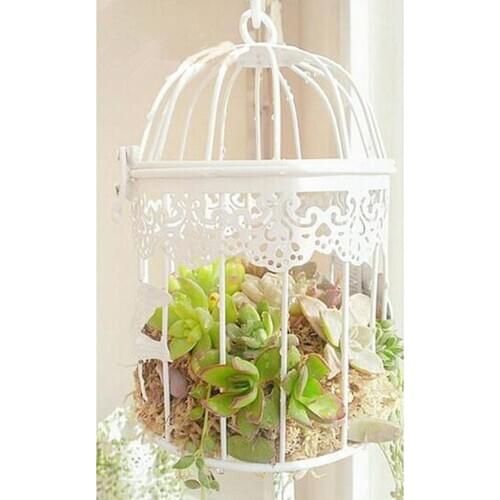 Romantic Iron Birdcage Frame Wire Succulent Pot Wedding DIY Decoration 7.5cm