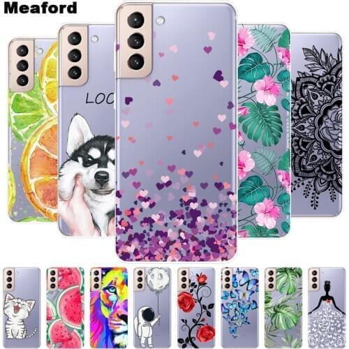 For Samsung S21 Ultra Case TPU Silicone Soft Clear Case for Samsung Galaxy S21 / S21 Plus 5G Cover S21 Ultra Transparent Coque